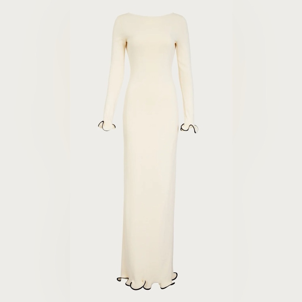 Ruffle hem maxi dress